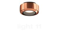 Occhio Più R Alto V Volt S30 Lampada da soffitto LED, testa oro rosa/rosone nero opaco/copertura oro rosa - 3.000 K