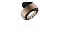 Occhio Più R Alto Volt S40 Lampada da soffitto LED, testa dorato opaco/rosone nero opaco/copertura nero opaco - 2.700 K