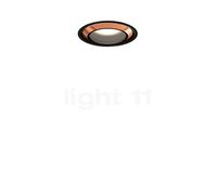 Occhio Più R Piano V Edge Volt C100 Faretto da incasso LED, testa oro rosa/copertura nero opaco - 3.000 K