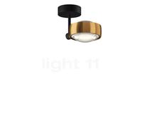 Occhio Sento Faro 10 Up D Lampada da soffitto LED, testa bronzo/corpo nero opaco/rosone nero opaco - 3.000 K - Occhio Air