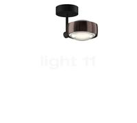 Occhio Sento Faro 10 Up D Lampada da soffitto LED, testa phantom/corpo nero opaco/rosone nero opaco - 2.700 K