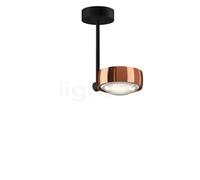 Occhio Sento Faro 20 Up E Lampada da soffitto LED, testa oro rosa/corpo nero opaco/rosone nero opaco - 2.700 K - Occhio Air