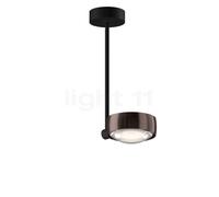 Occhio Sento Faro 30 Up E Lampada da soffitto LED, testa phantom/corpo nero opaco/rosone nero opaco - 3.000 K