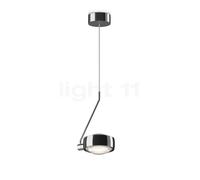 Occhio Sento Filo 180 Fix Up D Lampada a sospensione LED, testa cromo lucido/corpo cromo lucido/rosone cromo lucido - 3.000 K