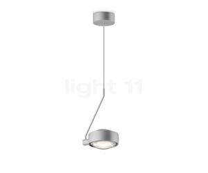 Occhio Sento Filo 180 Fix Up D Lampada a sospensione LED, testa cromo opaco/corpo cromo opaco/rosone cromo opaco - 3.000 K