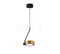 Occhio Sento Filo 180 Fix Up E Lampada a sospensione LED, testa bronzo/corpo nero opaco/rosone nero opaco - 2.700 K