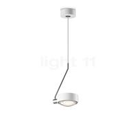 Occhio Sento Filo 280 Fix Up E Lampada a sospensione LED, testa bianco lucido/corpo cromo lucido/rosone bianco lucido - 2.700 K