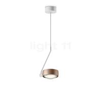 Occhio Sento Filo 280 Fix Up E Lampada a sospensione LED, testa dorato opaco/corpo bianco opaco/rosone bianco opaco - 2.700 K - Occhio Air