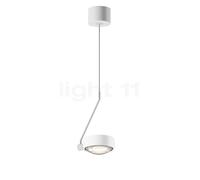 Occhio Sento Filo Var Up E Lampada a sospensione LED, testa bianco opaco/corpo bianco opaco/rosone bianco opaco - 3.000 K - Occhio Air