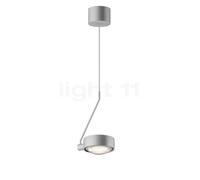 Occhio Sento Filo Var Up E Lampada a sospensione LED, testa cromo opaco/corpo cromo opaco/rosone cromo opaco - 2.700 K - Occhio Air