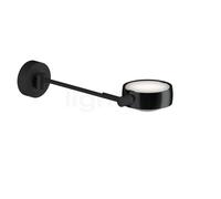 Occhio Sento Letto 30 Up E Lampada da parete LED sinistra, testa black phantom/corpo nero opaco/fissaggio nero opaco - 2.700 K