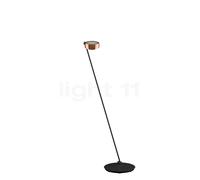 Occhio Sento Lettura 125 E Lampada da terra LED destra, testa oro rosa/corpo nero opaco - 2.700 K - Occhio Air
