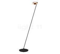 Occhio Sento Lettura 160 D Lampada da terra LED sinistra, testa oro rosa/corpo nero opaco - 3.000 K - Occhio Air