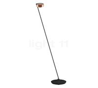 Occhio Sento Lettura 160 E Lampada da terra LED destra, testa oro rosa/corpo nero opaco - 2.700 K