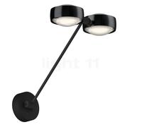 Occhio Sento Parete Doppio 40 Up D Lampada da parete LED, testa black phantom/corpo nero opaco/fissaggio nero opaco - 2.700 K - Occhio Air