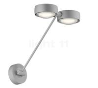 Occhio Sento Parete Doppio 40 Up E Lampada da parete LED, testa cromo opaco/corpo cromo opaco/fissaggio cromo opaco - 2.700 K - Occhio Air