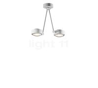 Occhio Sento Soffitto Due 30 Up D Lampada da soffitto LED 2 fuochi, testa bianco opaco/corpo bianco opaco/rosone bianco opaco - 2.700 K - Occhio Air