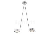 Occhio Sento Soffitto Due 60 Up D Lampada da soffitto LED 2 fuochi, testa bianco opaco/corpo bianco opaco/rosone bianco opaco - 2.700 K