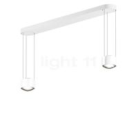Occhio Sento Sospeso Due Var D Lampada a sospensione LED 2 fuochi, testa bianco lucido/rosone bianco opaco - 2.700 K
