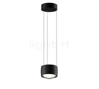 Occhio Sento Sospeso Fix Up E Lampada a sospensione LED, testa nero opaco/rosone nero opaco - 2.700 K