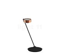 Occhio Sento Tavolo 60 E Lampada da tavolo LED destra, testa oro rosa/corpo nero opaco - 2.700 K