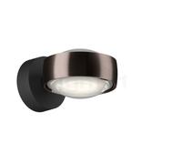 Occhio Sento Verticale Up D Lampada da parete LED ruotabile, testa phantom/fissaggio nero opaco - 2.700 K - Occhio Air