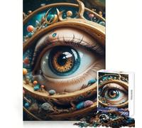 Occhio surreale nello spazio per adulti, puzzle da 1000 pezzi, puro gioco di logica, momento di pace, taglio netto, regalo sentito 38x52cm