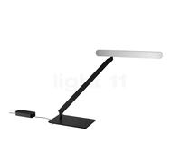 Occhio Taglio Tavolo Lampada da tavolo LED, testa argento opaco/corpo nero opaco - Occhio Air
