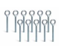 Occhiolo a Vite con Dado M6 Ø16 mm Lunghezza 40 mm Acciaio Zincato Anello Filettato per Fissaggi Sollevamento e Ancoraggio LEMAG SRL