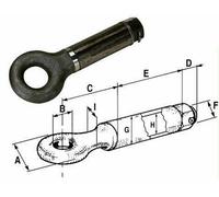 OCCHIONE GIREVOLE GANCIO PER TIMONE CARRELLO MAX KG 6000 OMOLOGATO CAT