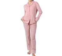 OCCIENTEC Pigiama Donna Cotone a Due Pezzi Rosa M