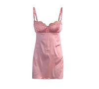 OCCOKO Abito da Donna in Tinta Unita Regolabile con Bretelle Casual Sexy estive da Donna Vestito Elegante