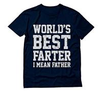 OCCOKO Regali da Uomo per papà Camicie per la Festa del papà Camicia Divertente per papà Worlds Best Farter I Mean Father T Shirt Humor Cool Best Gift for Dad Birthday Shirt Piazza Abbigliamento