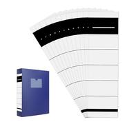 OCCOUMR 100 Etichette Autoadesive Sottili, 54 x 190 mm, Targhetta per il Dorso della Cartella Autoadesiva, Dorso per Raccoglitori Stretti, Colore Bianco, per Raccoglitori Sottili da 5 cm.