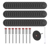 OCCOUMR 60 dischi da taglio per Dremel, 32 mm, mini ruote da taglio in metallo, con mandrino da 8 x 3 mm, accessori rotanti per vetro, piastrelle, pietra, legno, metallo