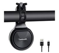 OCCOUMR Campanello Elettronico per Bicicletta, 80-120 dB, Impermeabile IPX6, USB Ricaricabile, Nero, Montaggio su Manubrio, 22-32 mm