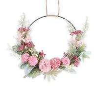 OCCOUMR Ghirlanda artificiale per porta, 41 cm, con orchidee per porta di casa, parete e giardino, decorazione per tutto l'anno, per matrimoni, festival, terrazze e molto altro ancora