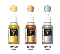 Occre Ref. 90550 - Pack colori acrilici ad acqua metallici - 3 x 20 ml