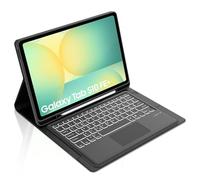 Occtingkind Custodia con Tastiera Retroilluminata e Touchpad per Samsung Galaxy Tab S10 FE Plus 13.1" 2025, 7 Colori LED, Cover con Tastiera Bluetooth, Layout Italiano QWERTY, USB-C, Nero