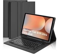 Occtingkind Custodia Tastiera per Samsung Galaxy Tab S10 Ultra/S9 Ultra 14.6" 2024/2023, Cover con Tastiera Bluetooth Italiano QWERTY, Protezione Antiurto, Senza Retroilluminazione, Nero
