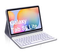 Occtingkind Custodia Tastiera Retroilluminata per Samsung Galaxy Tab S6 Lite 10.4" 2024/2022/2020, 7 Colori LED, Tastiera Bluetooth Italiana, Viola, SM-P620/SM-P625/SM-P613/SM-P619/SM-P610/SM-P615