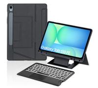 Occtingkind Nuovo Samsung Galaxy Tab S10 FE 2025 Custodia ergonomic con Tastiera, per S10 FE/S9FE/S9 2023 10.9”/11“, Cover con supporto rialzato e Bluetooth Keyboard, 7-colori RGB, Trackpad, Italiano