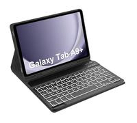 Occtingkind, Tastiera per Samsung Tab A9 Plus 11 pollici, Custodia con tastiera per Samsung A9+ 2023, Cover con Magnetica Staccabile Retroilluminata Bluetooth Keyboard, Italiano layout, USB C, Nero