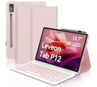 Occtingkind Tastiera Retroilluminata per Lenovo Tab P12 2023 - Custodia con Tastiera Bluetooth Multicolore per Lenovo Tab P12 TB370FU, Layout Italiano, USB C, Senza Touchpad, Rosa