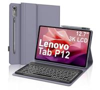 Occtingkind Tastiera Retroilluminata per Lenovo Tab P12 2023 - Custodia con Tastiera Bluetooth Multicolore per Lenovo Tab P12 TB370FU, Layout Italiano, USB C, Senza Touchpad, Lavanda