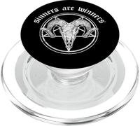 Occult Baphomet Tarocchi Card Satanic Devil Sinners are Winners PopSockets PopGrip per MagSafe