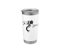 Occult Michelangelo Moon Rose Witchcraft Arte occulto gotico Bicchiere termico in acciaio inox doppia parete