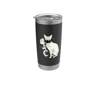 Occult Moon Rose Witchcraft Strega sfinge Gatto Cyber Gothic Bicchiere termico in acciaio inox doppia parete