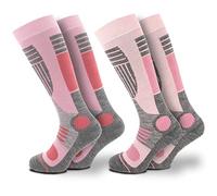Occulto 2 paia di CALZE SCI per DONNA, Calde CALZE TERMICHE per SPORT INVERNALI, CALZE SPORTIVI TERMICI per DONNA