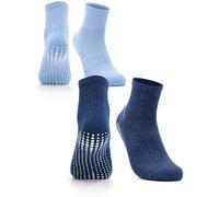 Occulto Calze Antiscivolo Donna 80% cotone 2-4 Paia (Modello: Madeleine) 2 Paia | Blu,navy 35-38